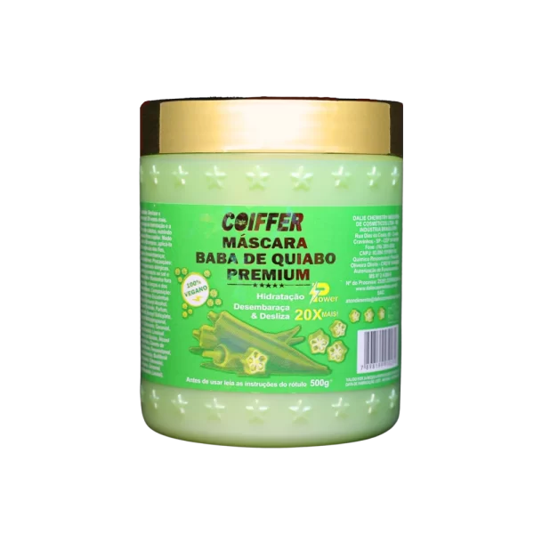 MASCARA BABA DE QUIABO PREMIUM COIFFER 500G | Raquel Cosméticos